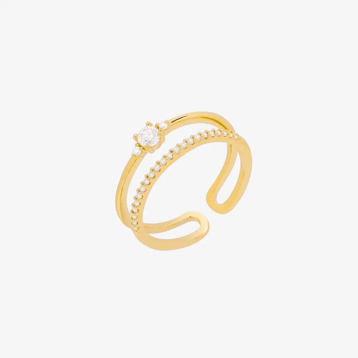 Big Cubic Layered Ring by Nabi London