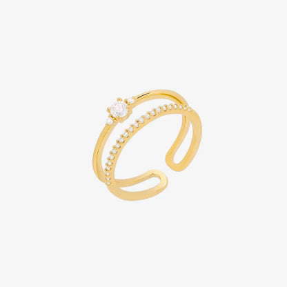 Big Cubic Layered Ring by Nabi London