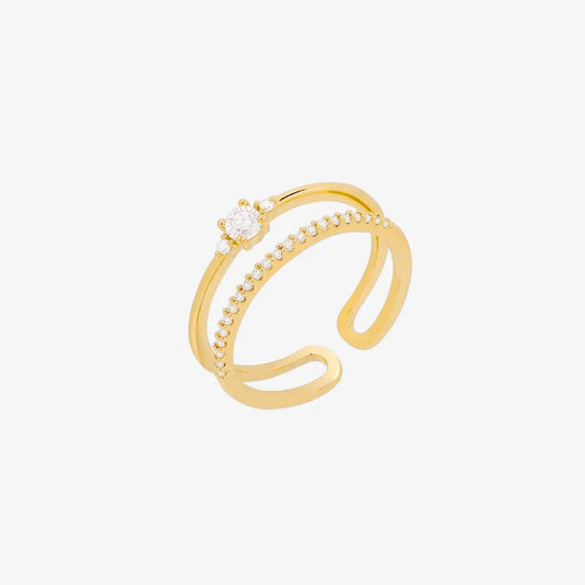 Big Cubic Layered Ring by Nabi London