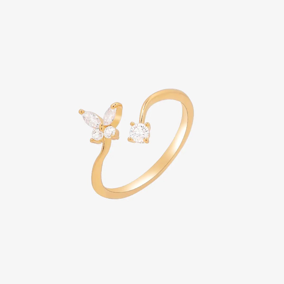 Butterfly cubic ring by Nabi London