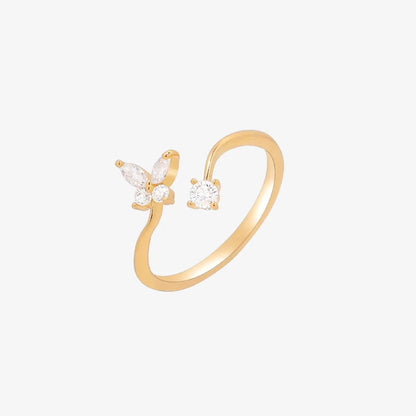 Butterfly cubic ring by Nabi London