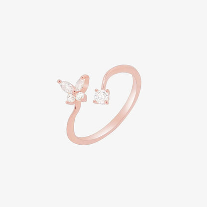 Butterfly cubic ring by Nabi London