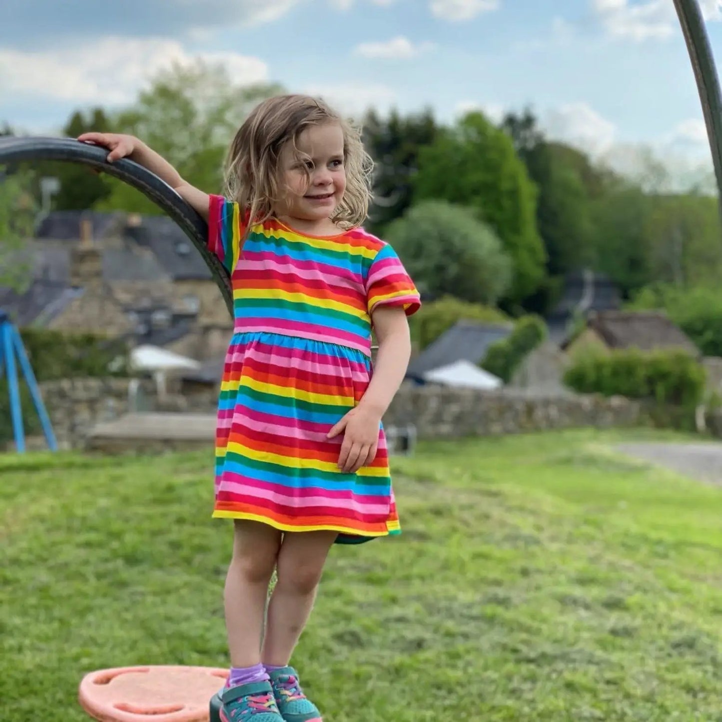 Rainbow Cotton Dress | Baby Toddler Child by Stylish Mum