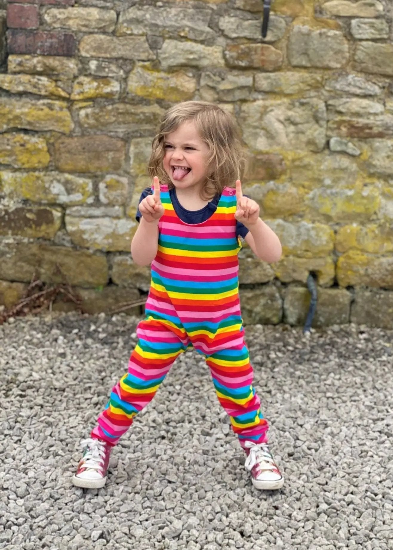 Rainbow Kid Dungarees by Stylish Mum