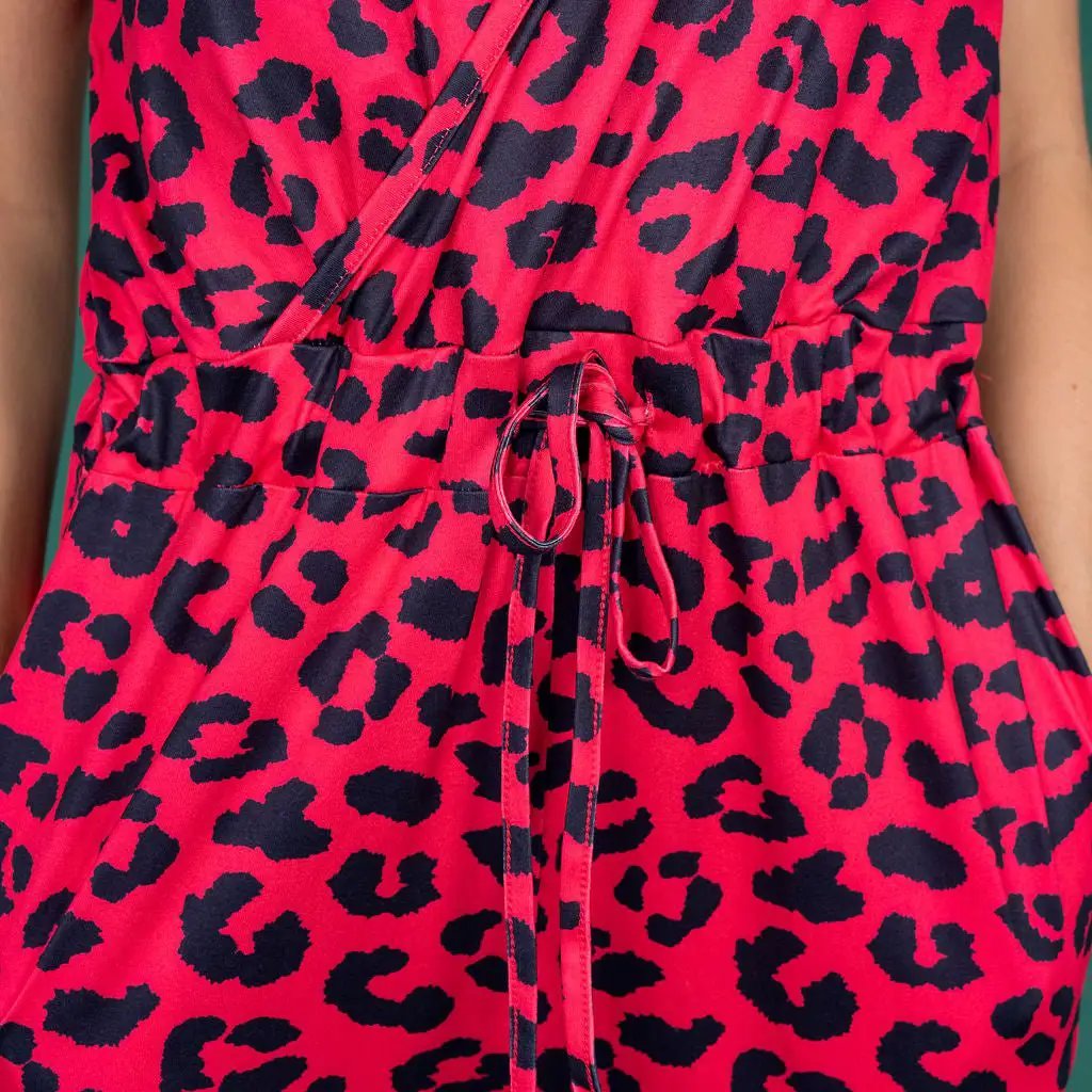 The Breastfeeding Jumpsuit - Red Leopard by Stylish Mum