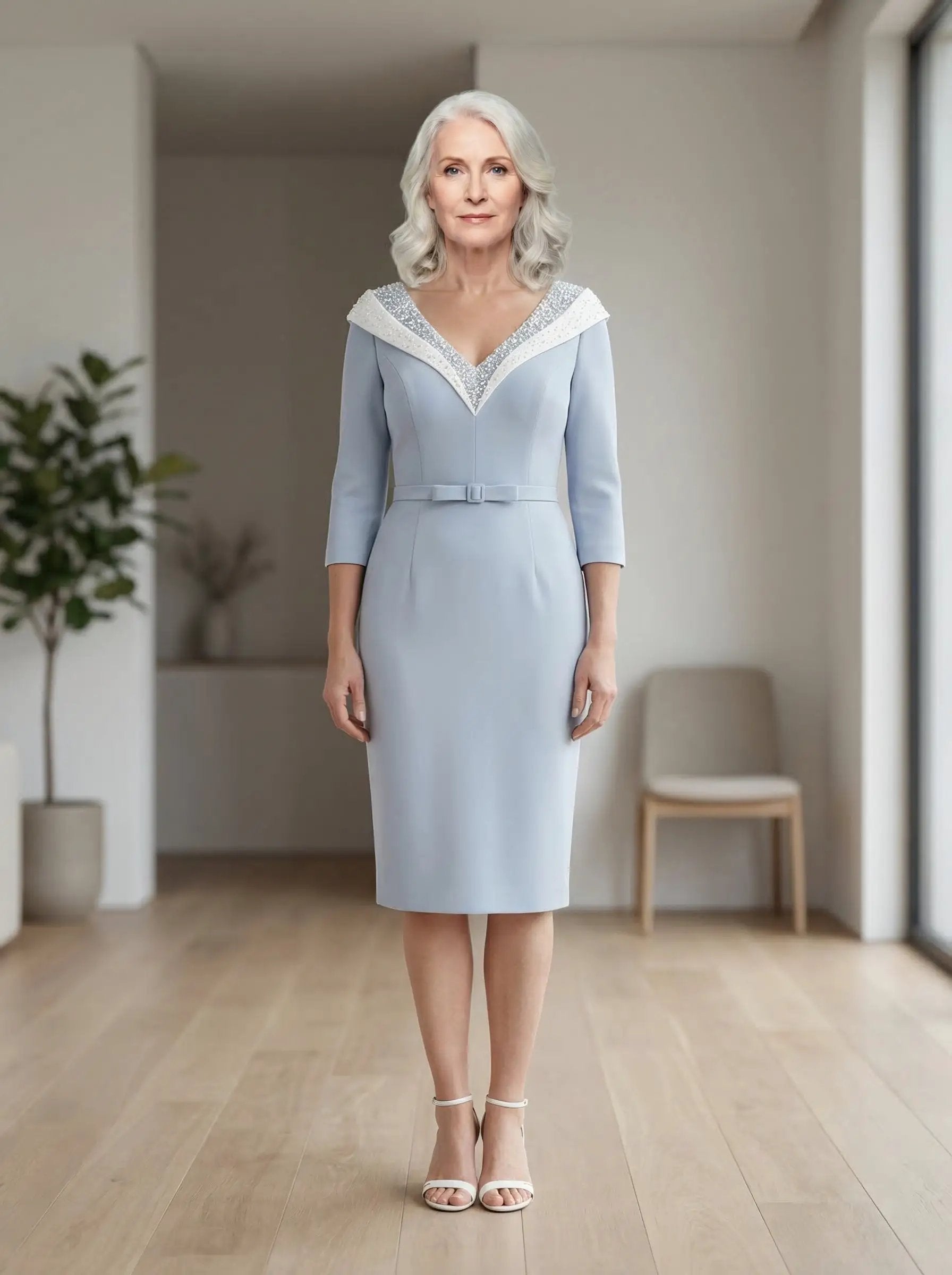 The contrast beaded formal mum dress by EDKAY COLLECTION UK