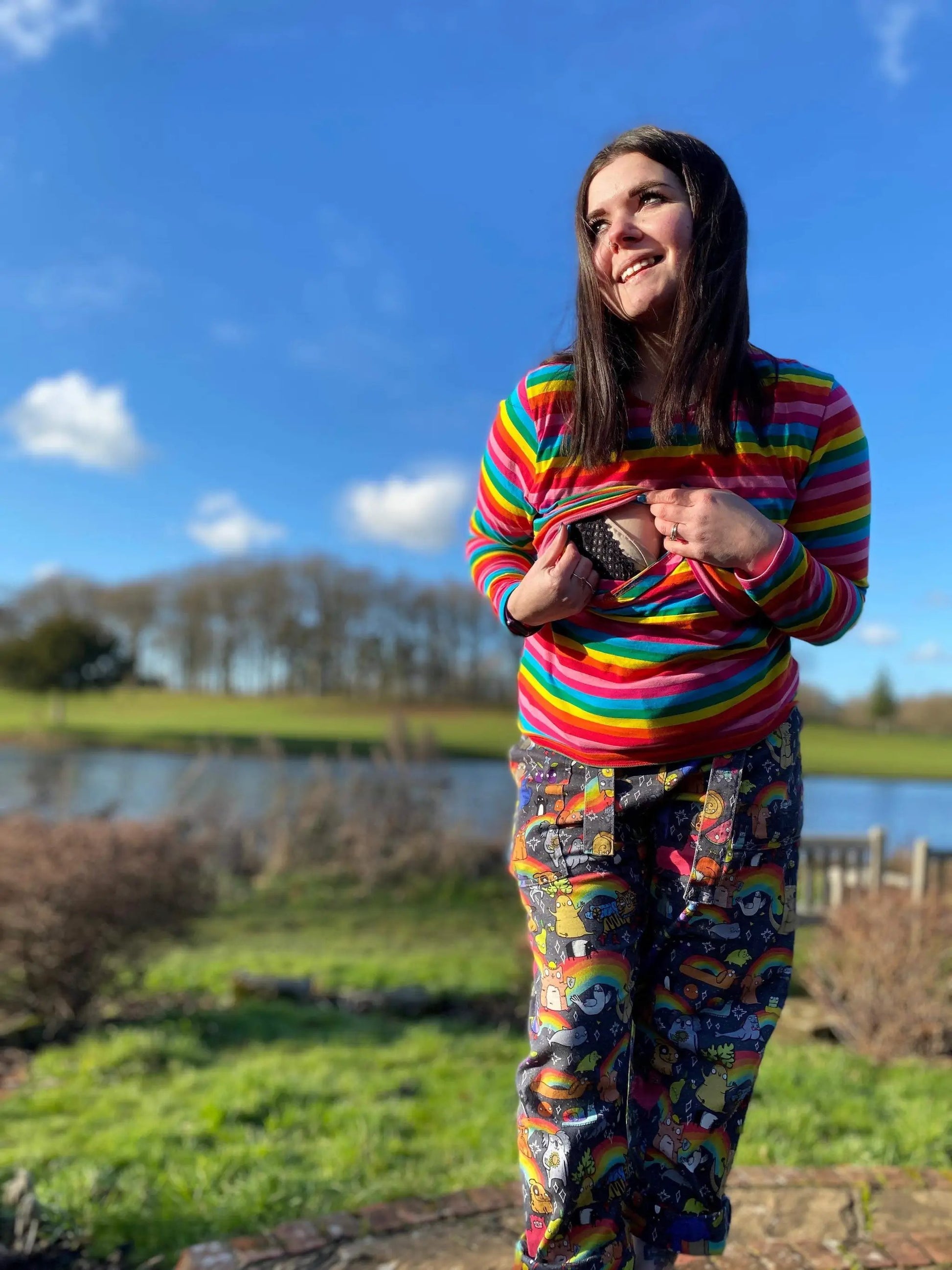 Roxy Rainbow Breastfeeding Top by Stylish Mum