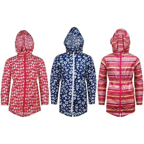 Girls Ruth Packaway Printed Cagoule by Unbranded