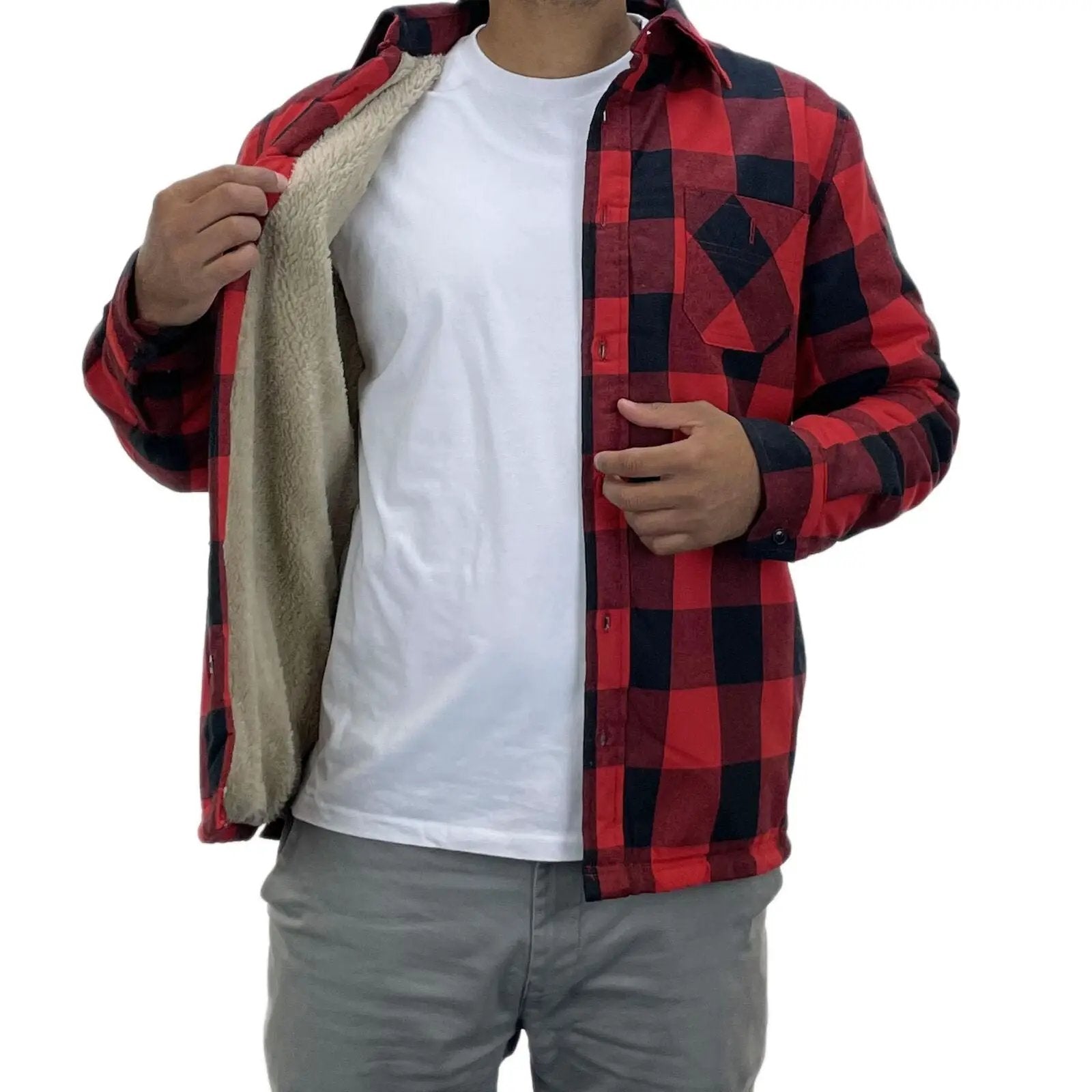 Mens Sherpa Fleece Lined Work Shirt - 4061 by Ek Wholesale
