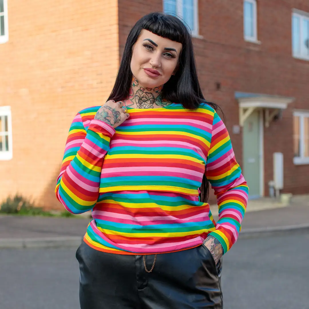 Roxy Rainbow Breastfeeding Top by Stylish Mum
