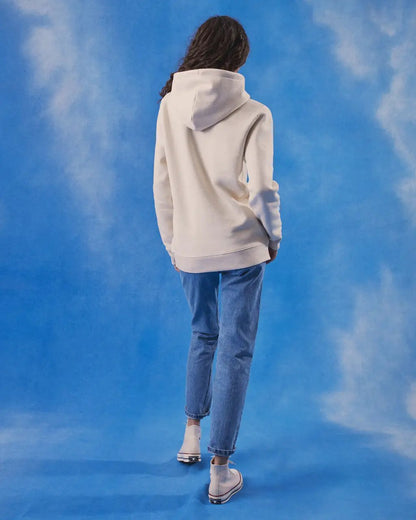 Bee Embroidered Hoodie Ecru Women by INGMARSON