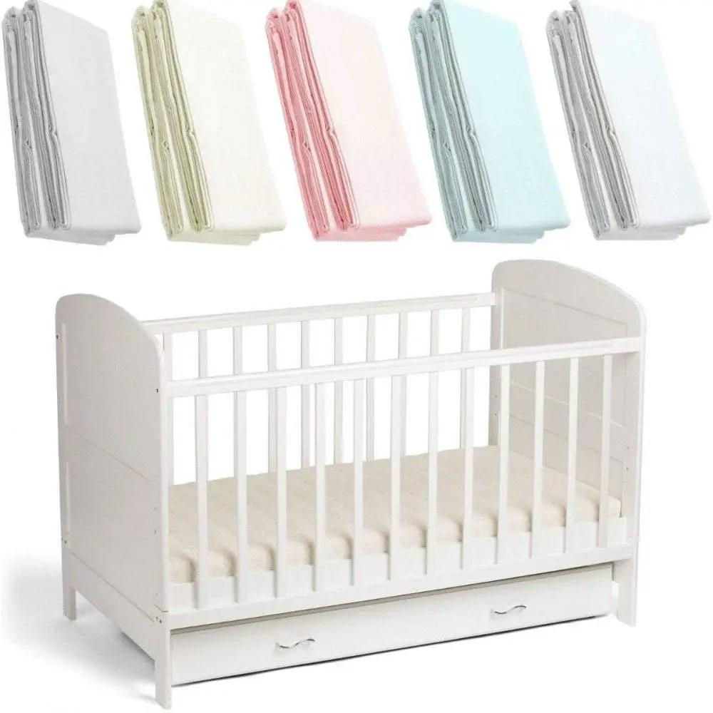 Toddler / Junior Fitted Sheet 100% Cotton 140x70cm - Pack Of 2 by For Your Little One