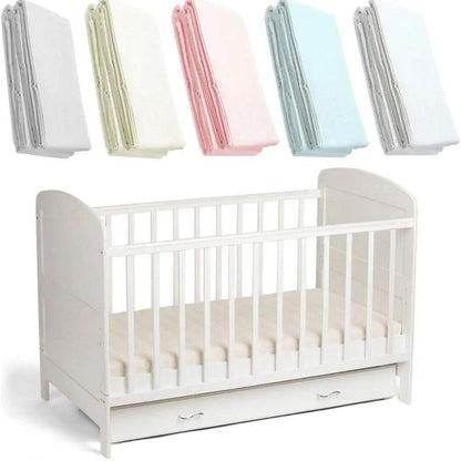 Toddler / Junior Fitted Sheet 100% Cotton 140x70cm - Pack Of 2 by For Your Little One
