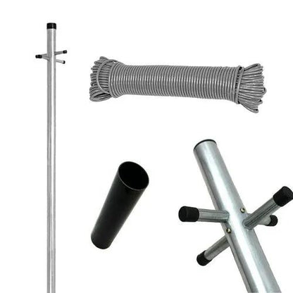 Heavy Duty Galvanised Clothes Pole by Un-Branded