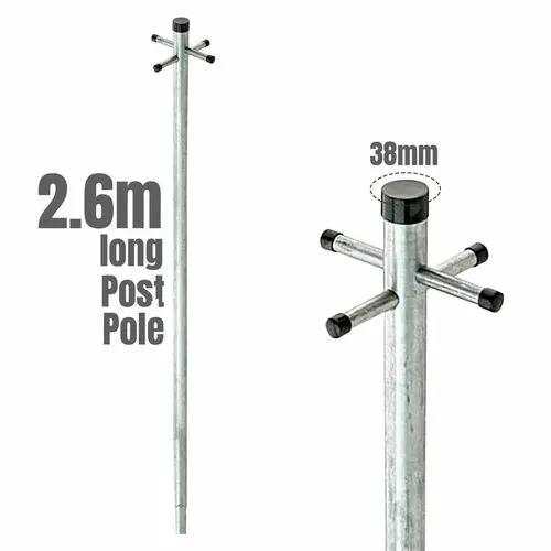 Heavy Duty Galvanised Clothes Pole by Un-Branded