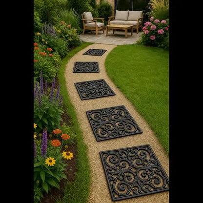 Square Shape Rubber Step Stones  Set of 2 by Avilo
