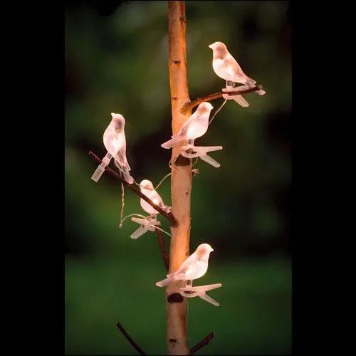 Clip-On Bird Decoration with Solar Light  Set of 5 by Avilo