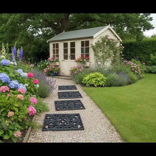 Square Shape Rubber Step Stones  Set of 2 by Avilo