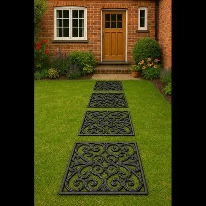 Square Shape Rubber Step Stones  Set of 2 by Avilo