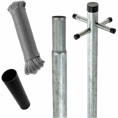 Heavy Duty Galvanised Clothes Pole by Un-Branded