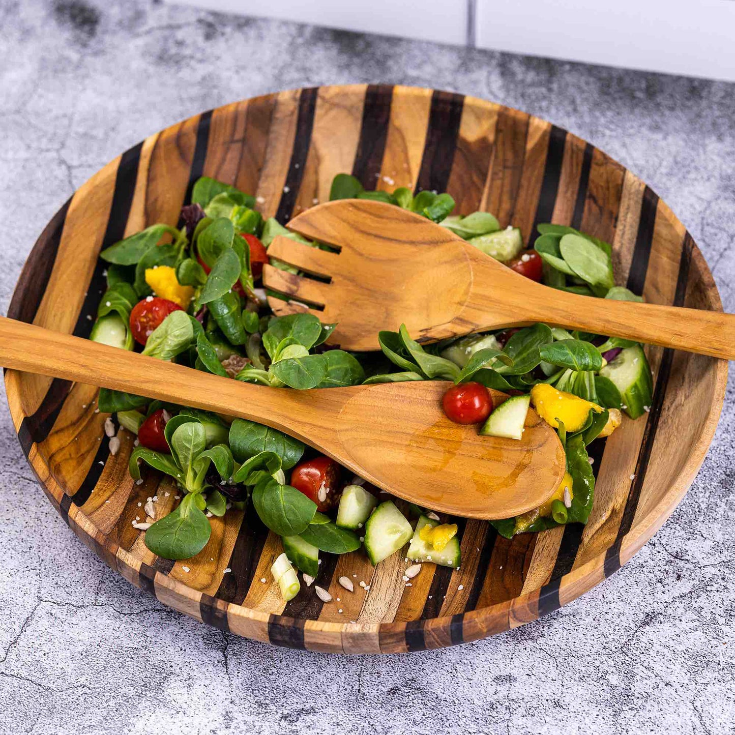 Upcycled Eco Friendly Wooden Salad Servers by Paguro Upcycle