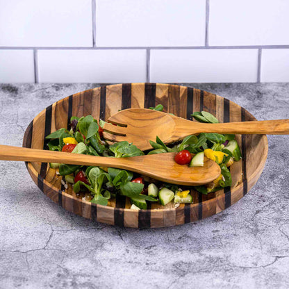 Upcycled Eco Friendly Wooden Salad Servers by Paguro Upcycle