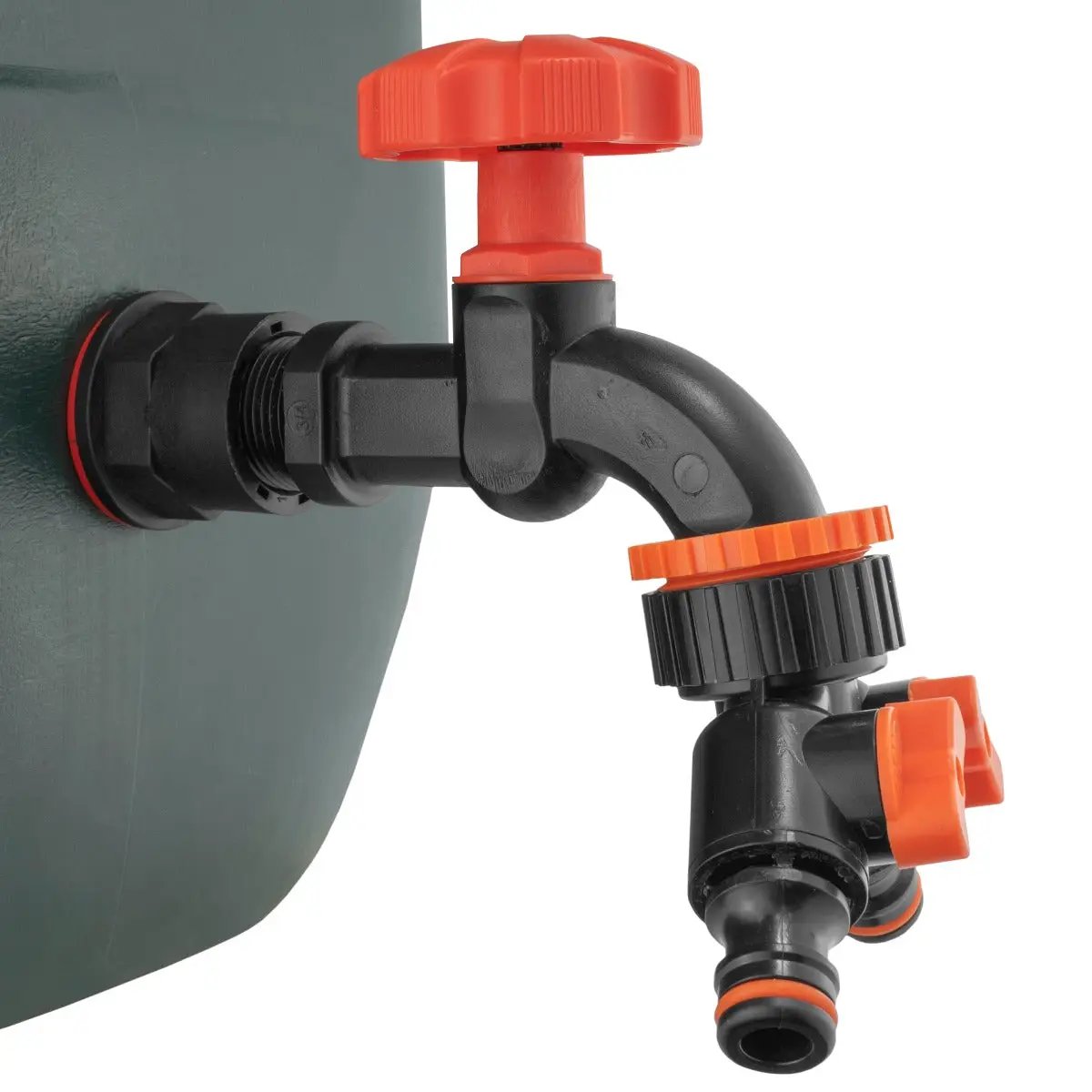 Water Butts Kit 3/4" PP Black Tap and Tap Splitter by AP Supplies