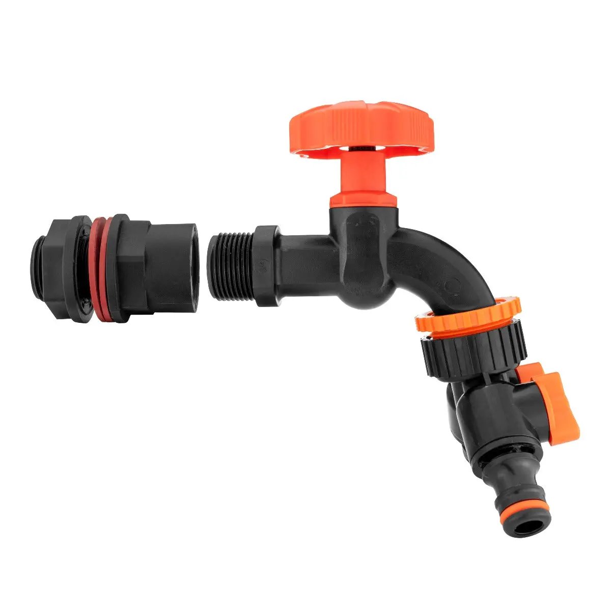 Water Butts Kit 3/4" PP Black Tap and Tap Splitter by AP Supplies