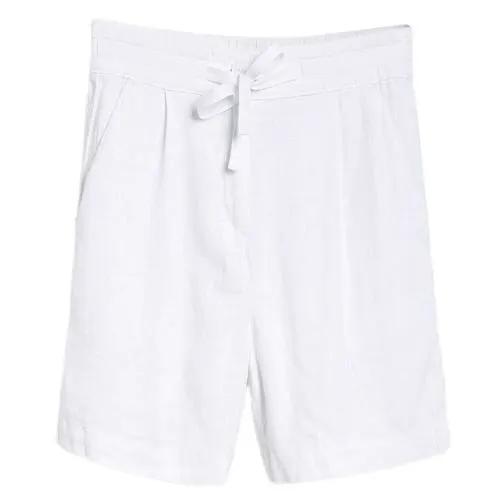 Womens Linen Blend Knee Shorts - 2575 by Ek Wholesale