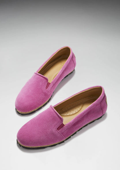 Women's Continental Espadrilles, candy pink suede by Hugs & Co.