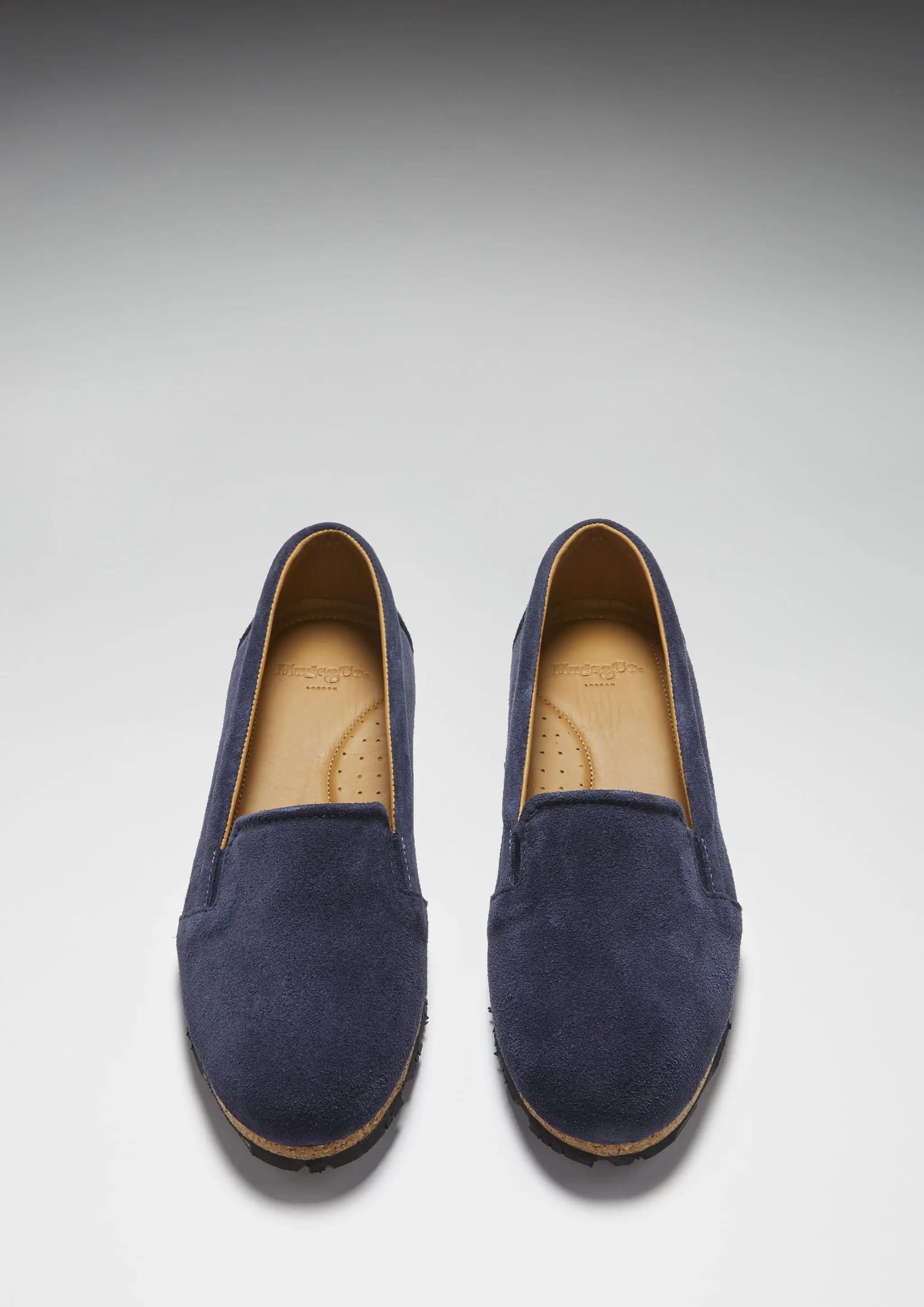 Women's Continental Espadrilles, navy blue suede by Hugs & Co.