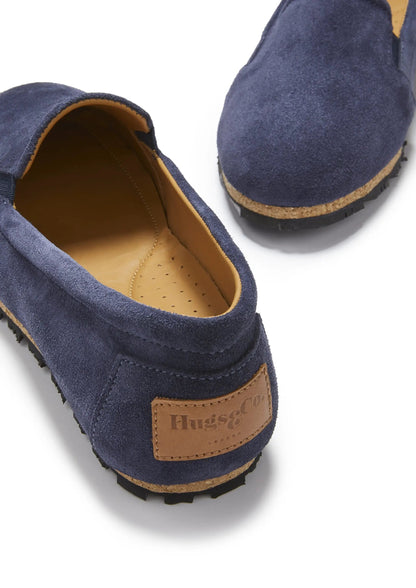 Women's Continental Espadrilles, navy blue suede by Hugs & Co.