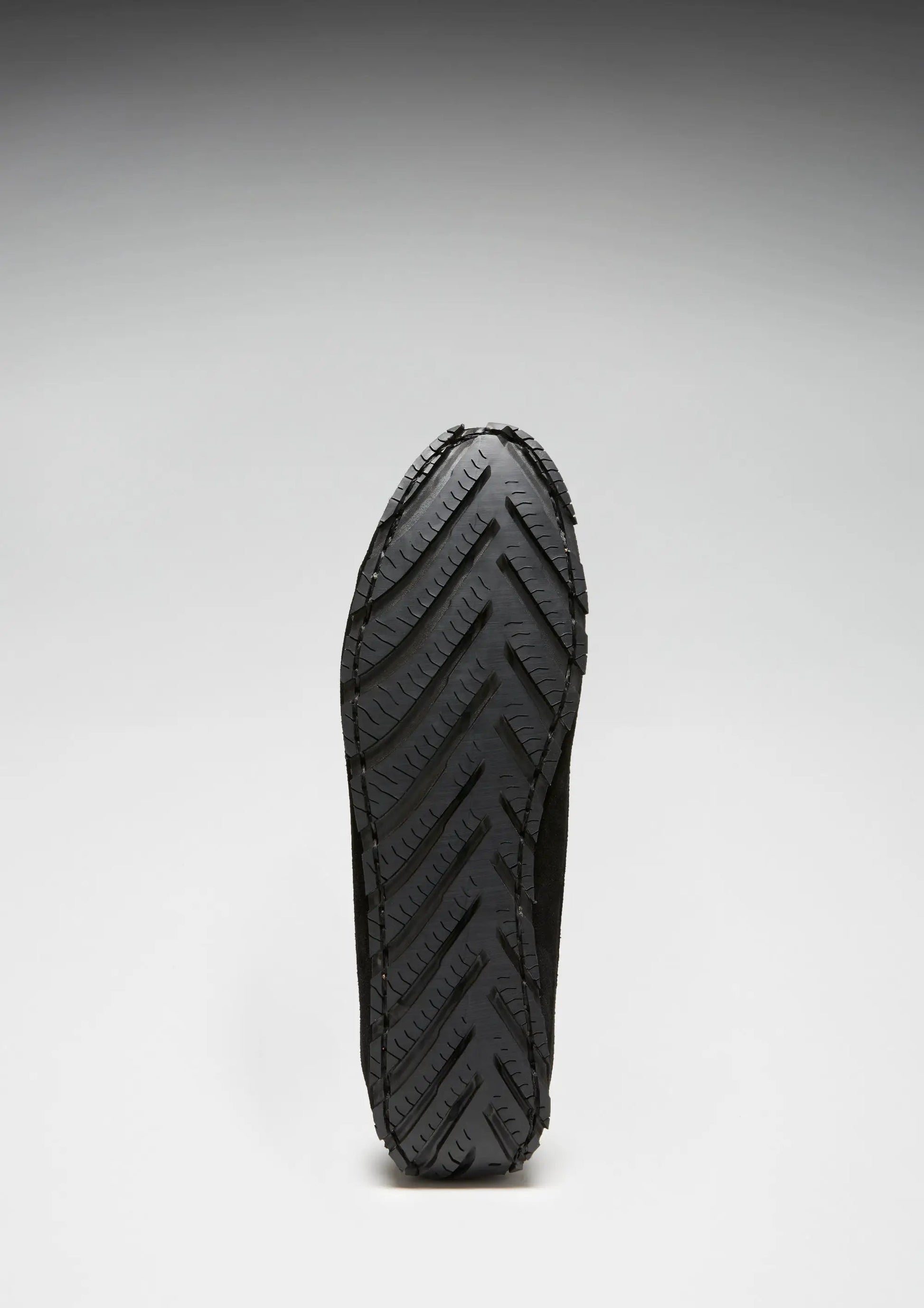 Women's Tyre Sole Penny Loafers, black suede by Hugs & Co.