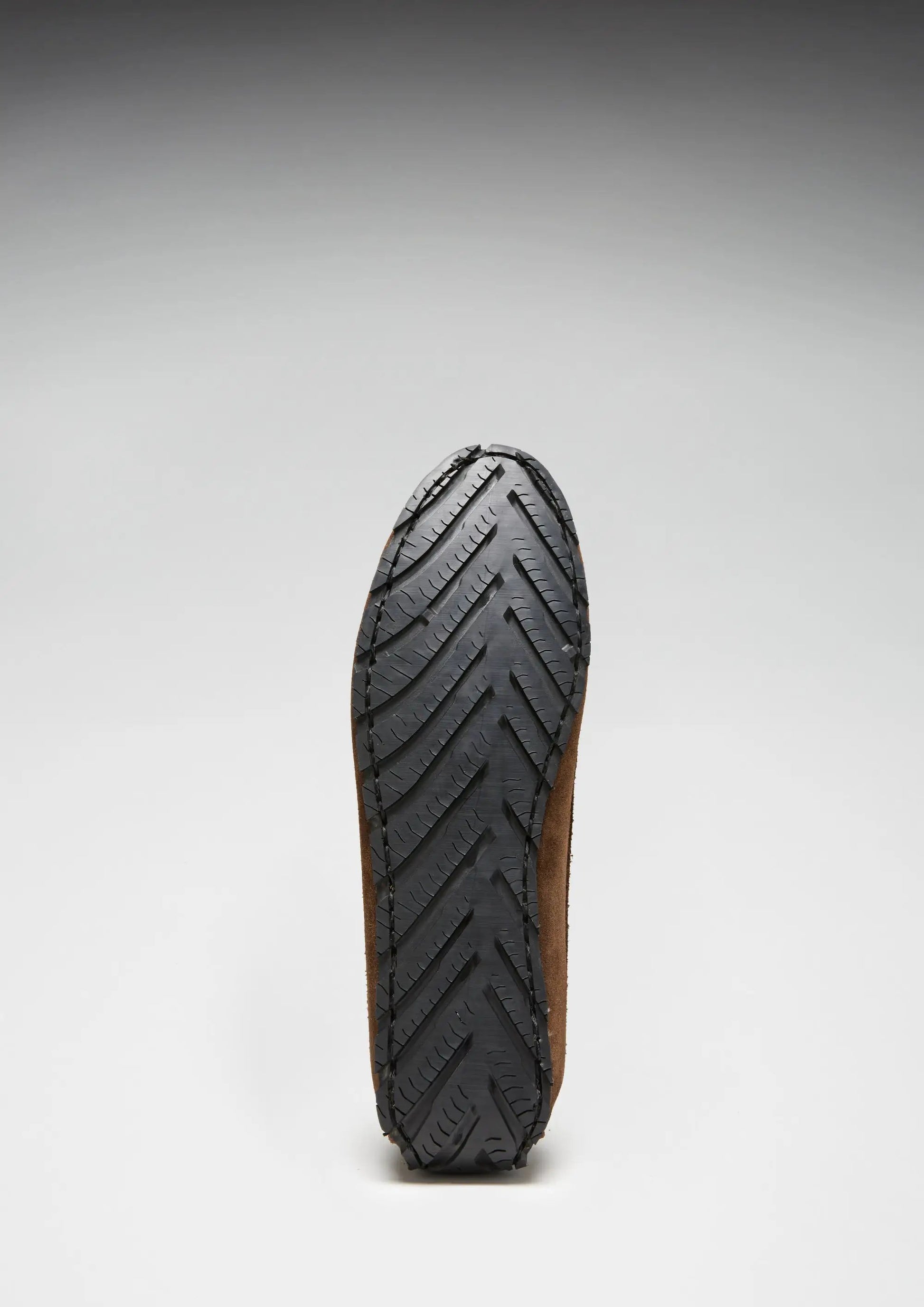 Women's Tyre Sole Penny Loafers, brown suede by Hugs & Co.