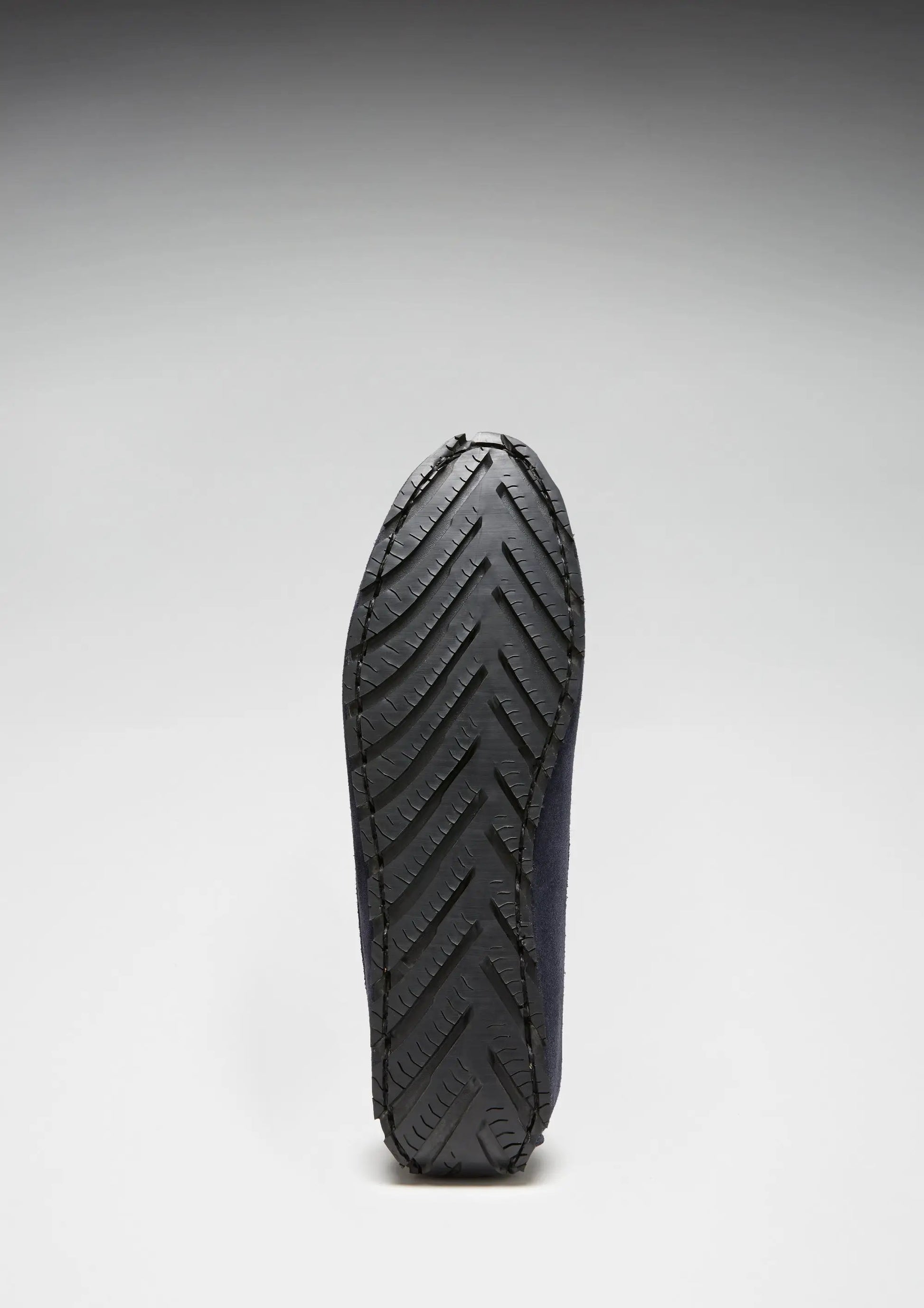 Women's Tyre Sole Penny Loafers, navy blue suede by Hugs & Co.