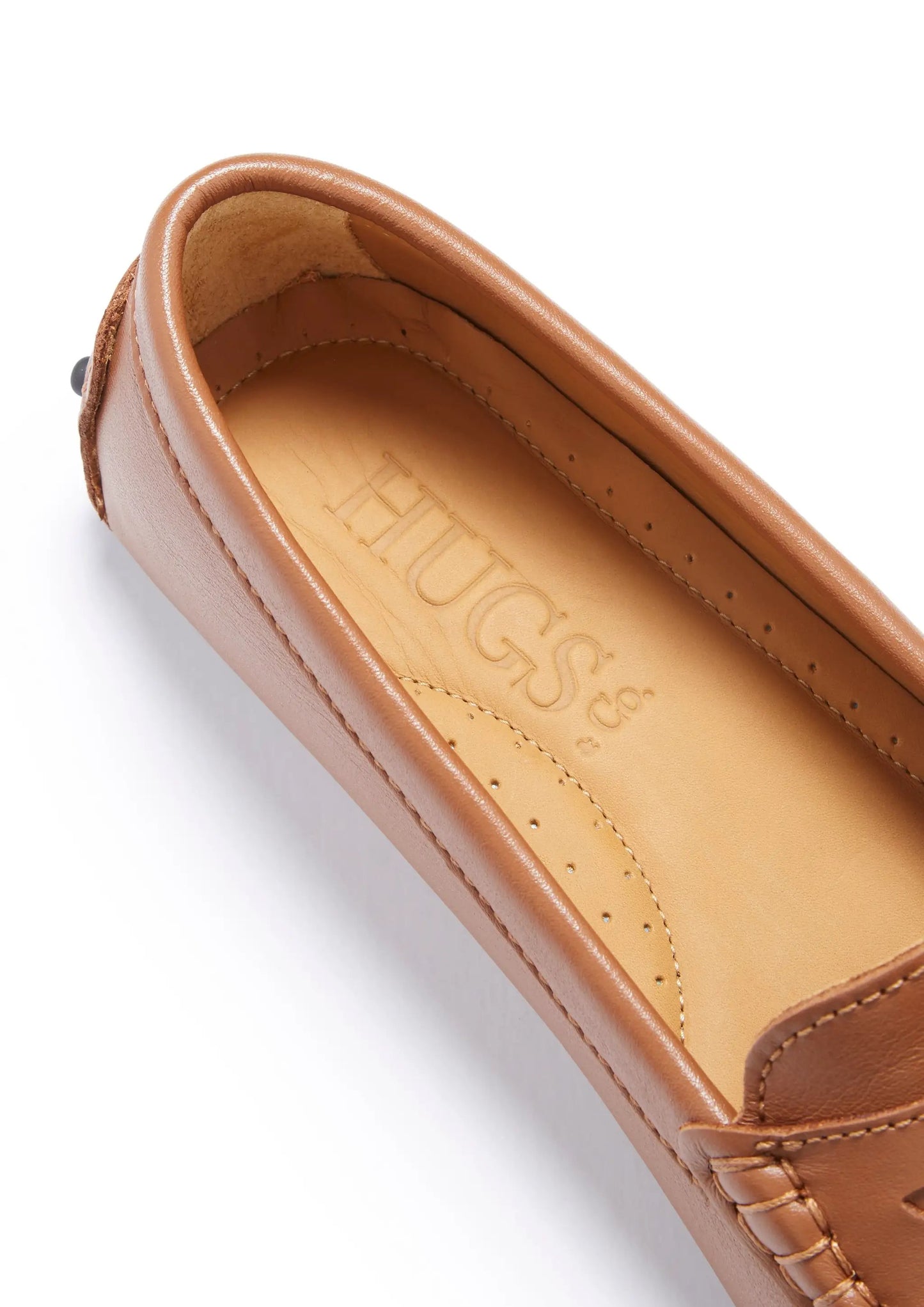 Women's Penny Driving Loafers, tan leather by Hugs & Co.