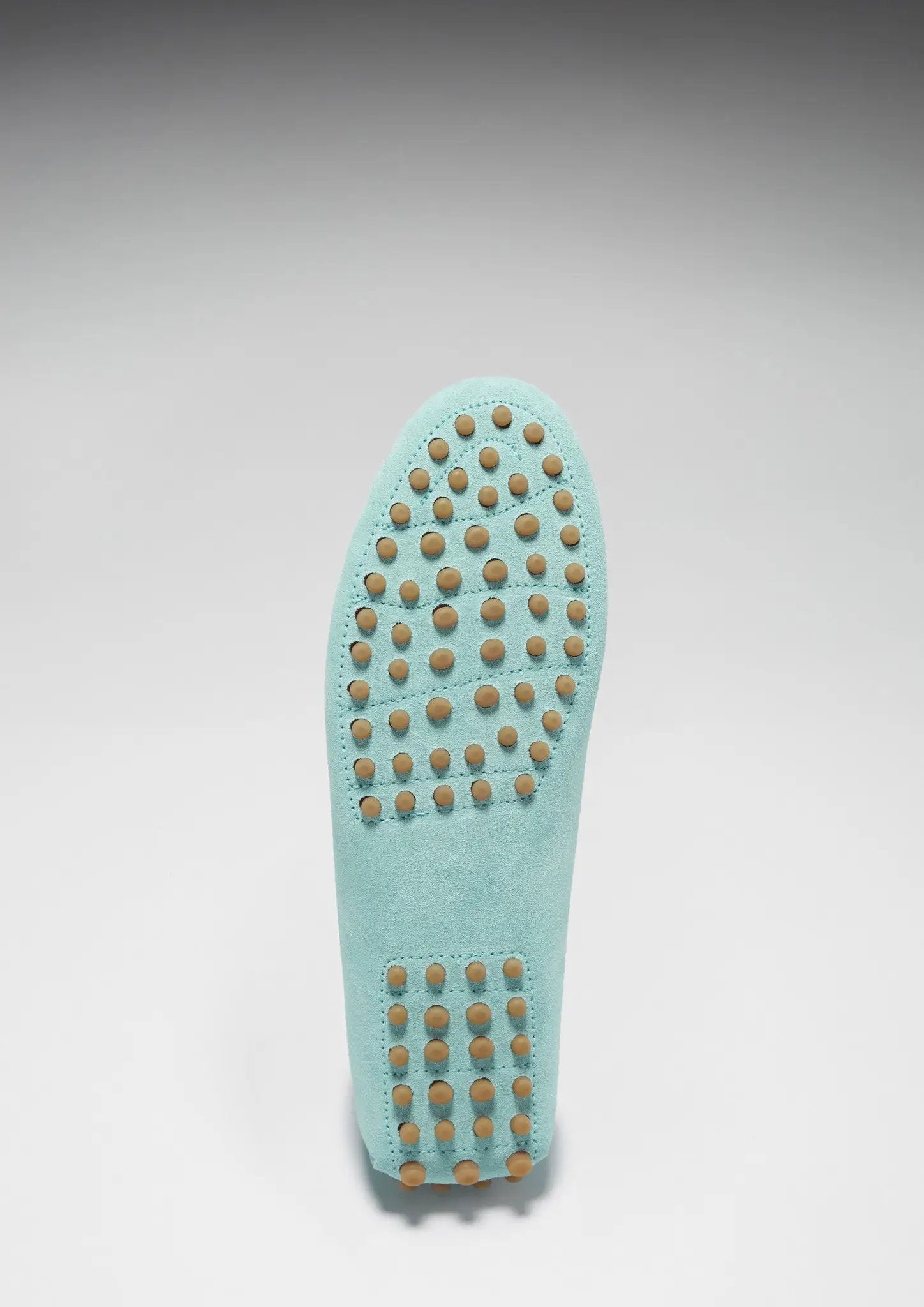 Women's Tasselled Driving Loafers, aqua suede by Hugs & Co.