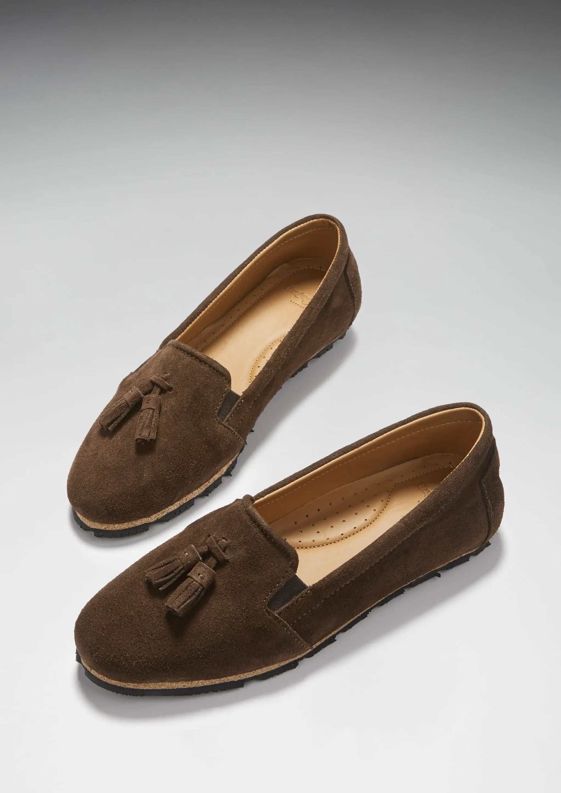 Women's Tasselled Espadrilles, brown suede by Hugs & Co.