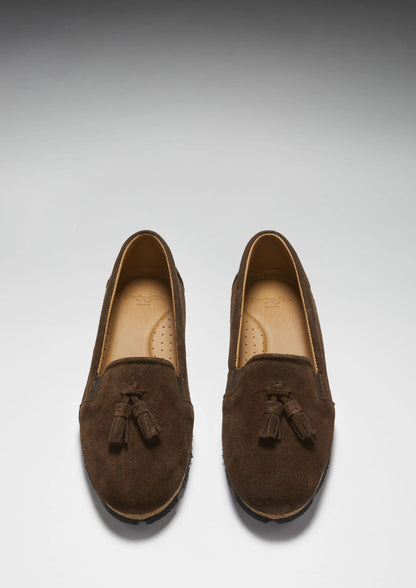 Women's Tasselled Espadrilles, brown suede by Hugs & Co.