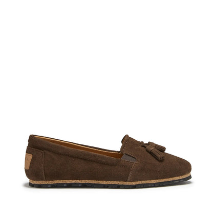 Women's Tasselled Espadrilles, brown suede by Hugs & Co.