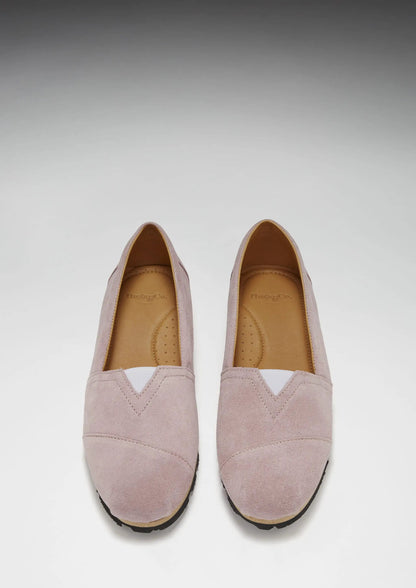 Women's Chukka Espadrilles, powder pink suede by Hugs & Co.