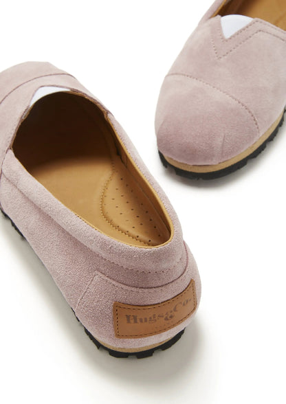 Women's Chukka Espadrilles, powder pink suede by Hugs & Co.