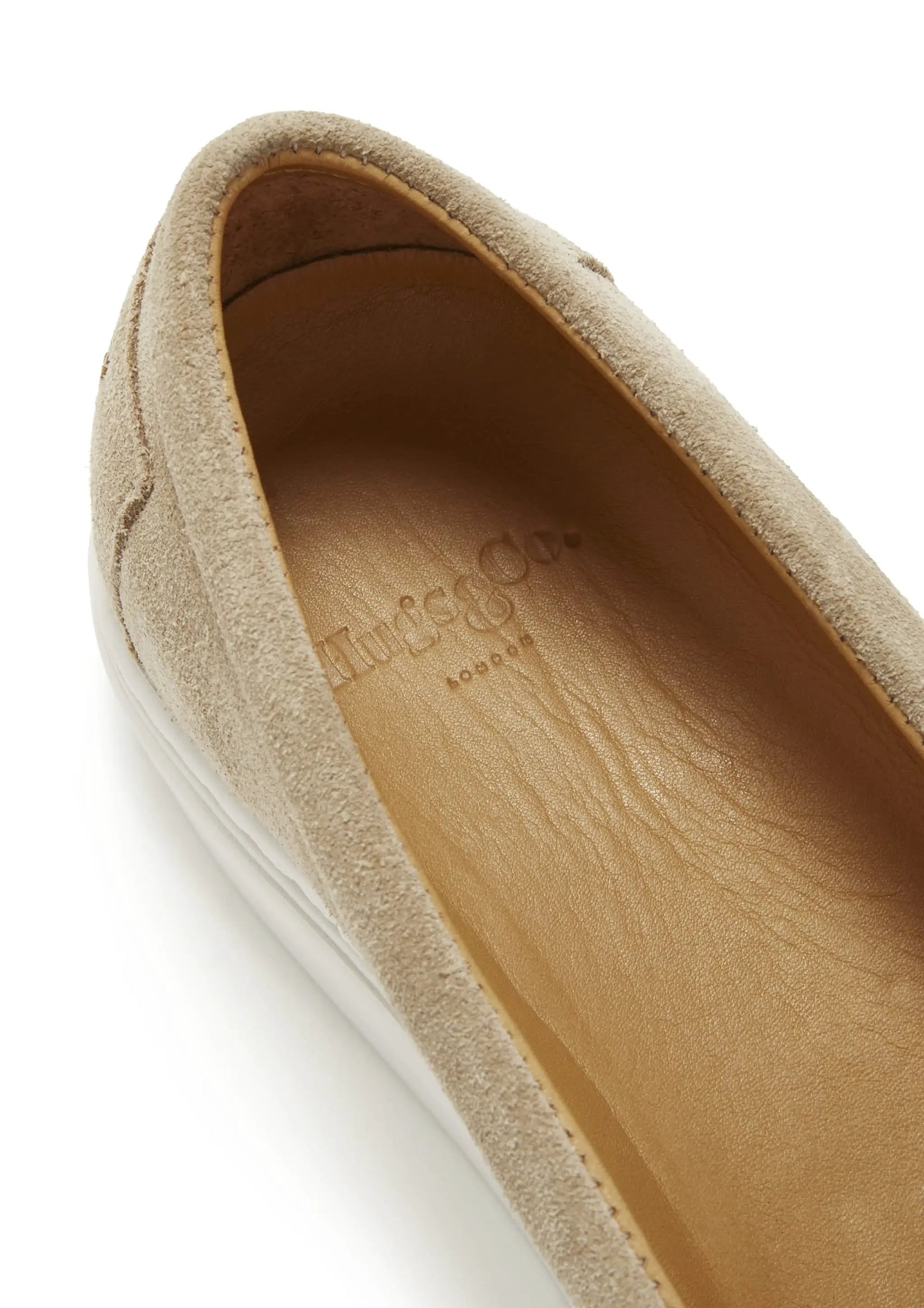 Women's Slip-On Sneakers, taupe suede by Hugs & Co.